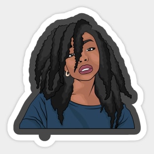 Thick and Kinky Natural Hair Sticker